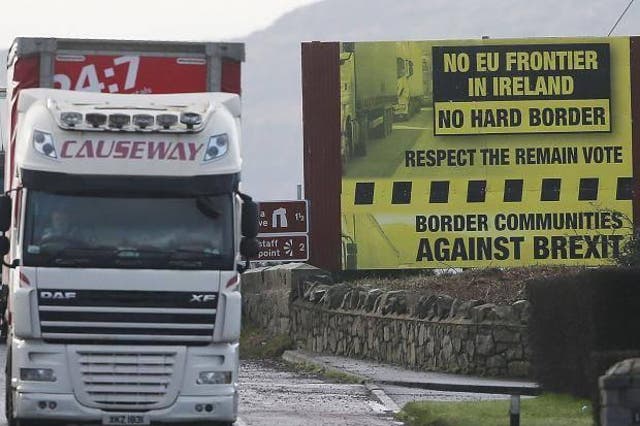 A poster on the Northern Ireland border in Co Armagh