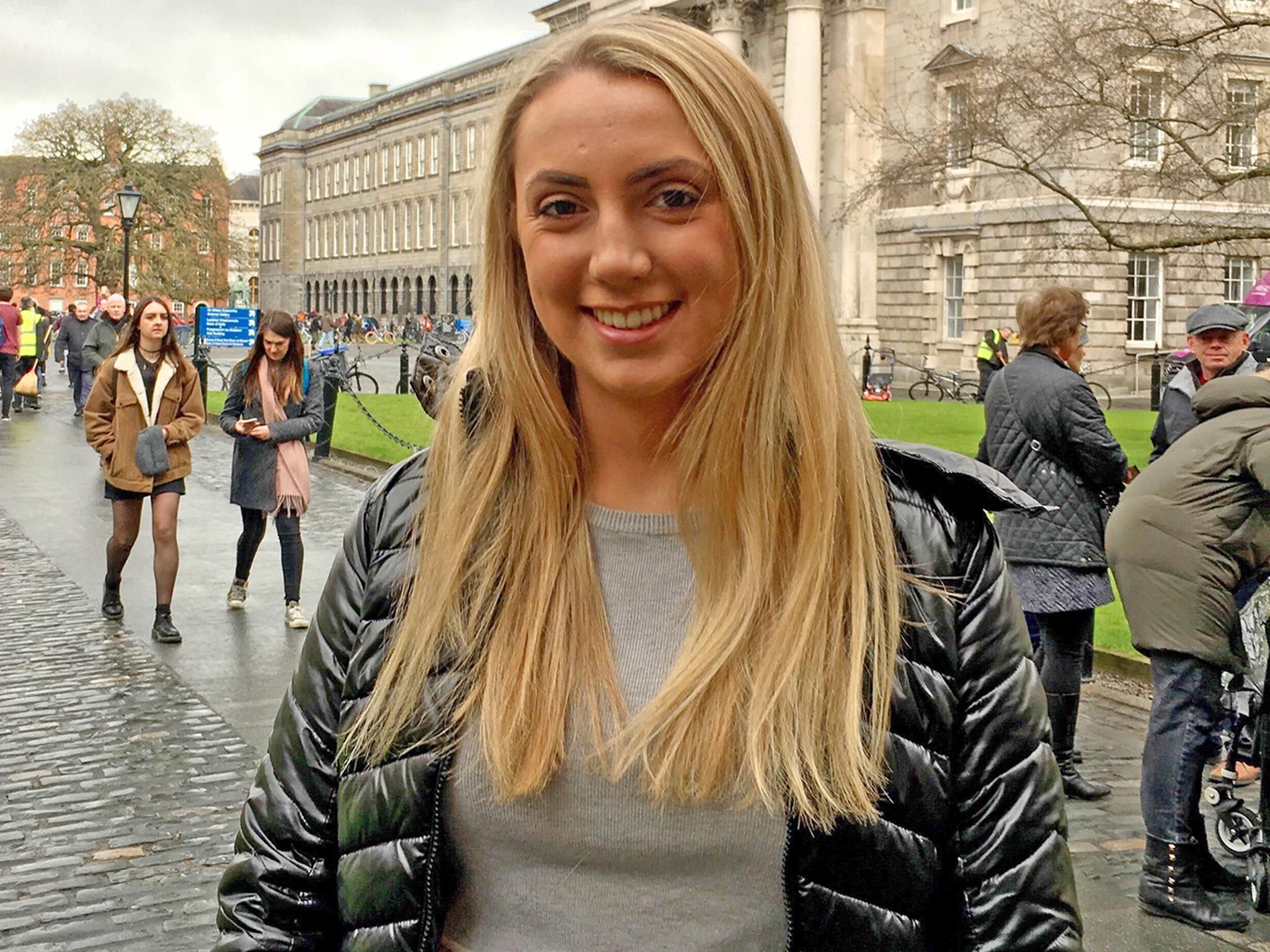 Kerrie Hope Patterson pictured at Trinity College Dublin (Supplied)