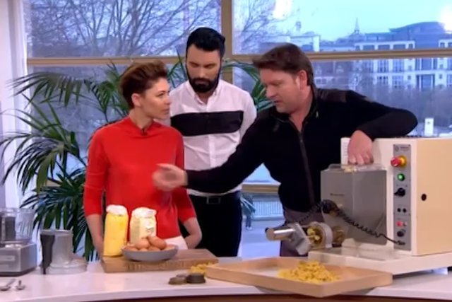 James Martin was mocked by after telling viewers to use pasta machine (ITV)
