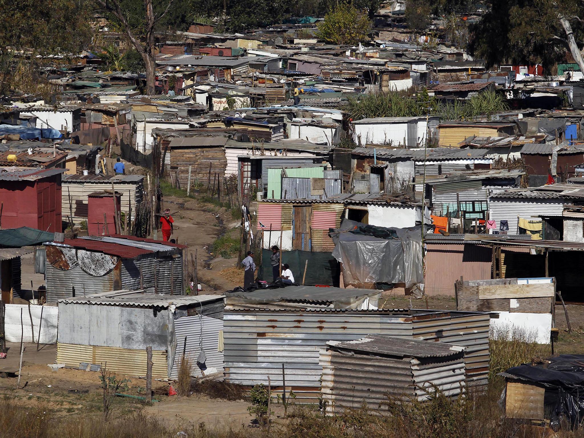 A shanty-town on the outskirts of Johannesburg