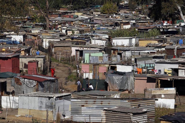 A shanty-town on the outskirts of Johannesburg