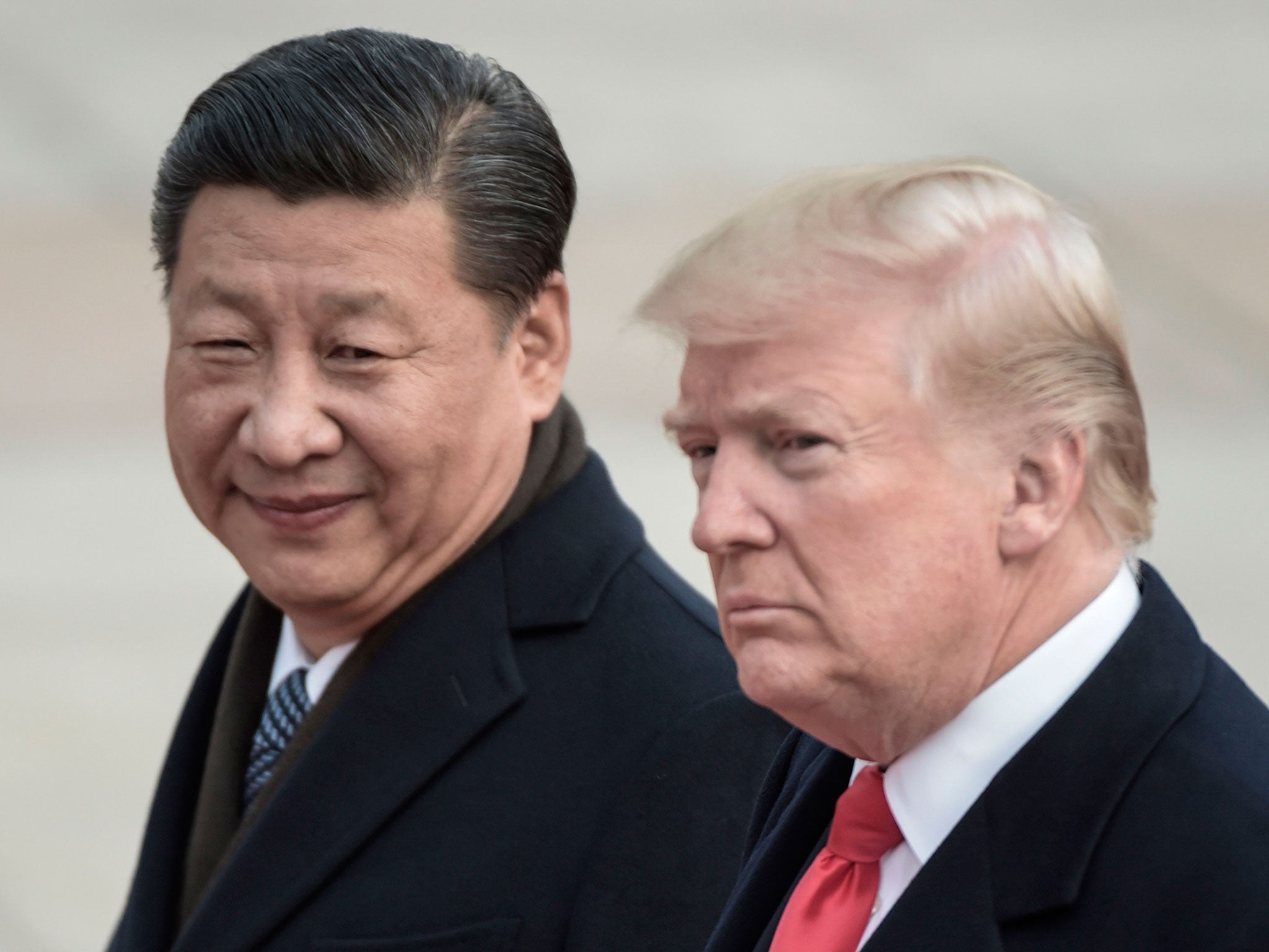President Donald Trump with China's President Xi Jinping. Mr Trump has raised the issue of the trade deficit with his counterpart a number of times