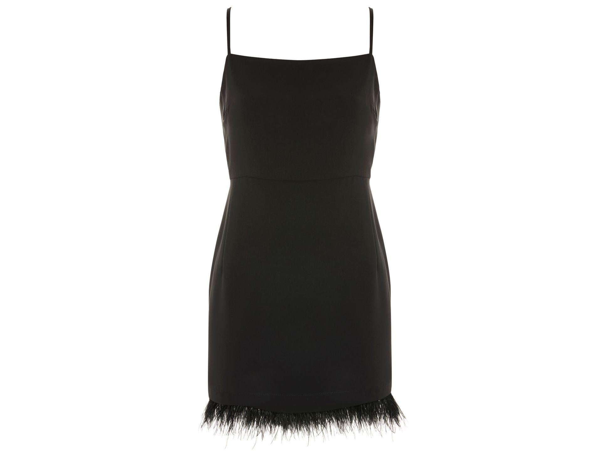 Feather Hem Slip Dress, £42, Topshop