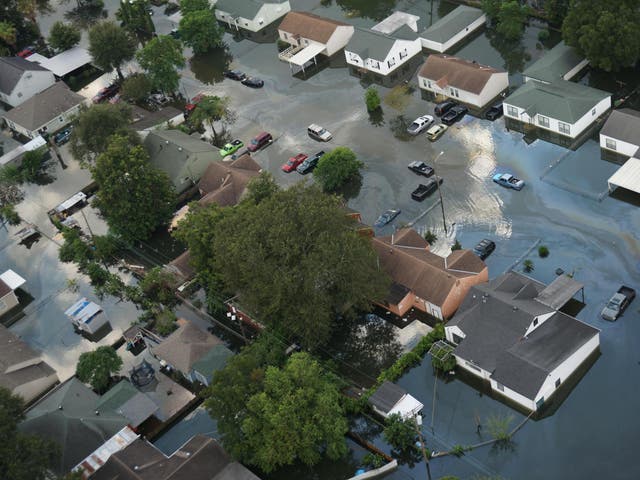 Flooding caused by Hurricane Harvey in southeast Texas in 2017