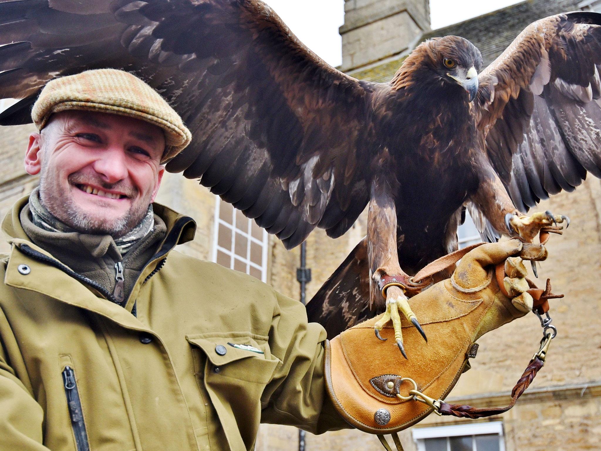 John Mease with his eagle