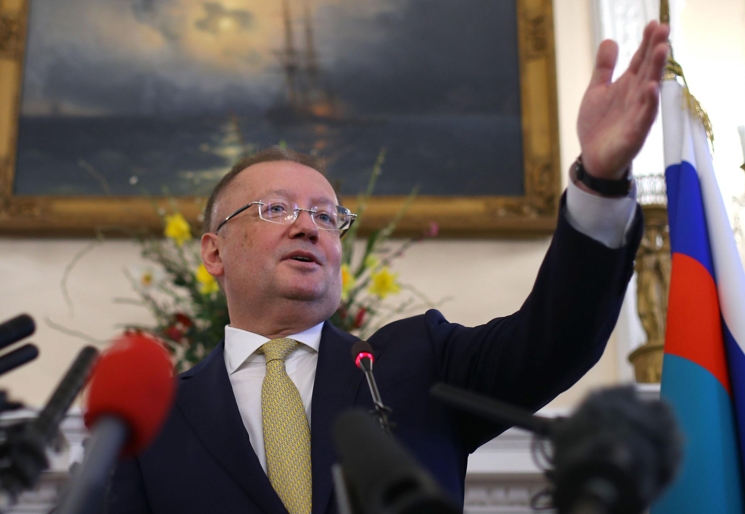 The Russian ambassador chuckled his way through an hour and a half of questions