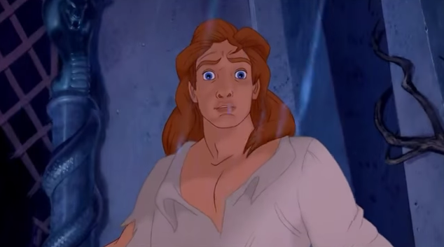 The beast transformed into hunky Prince Adam at the end of Beauty and the Beast