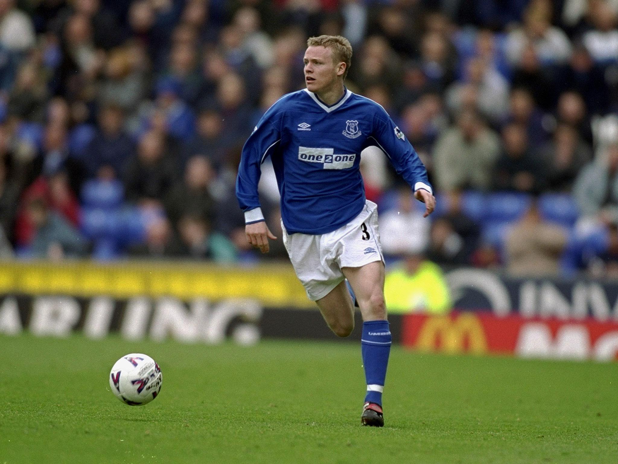Michael Ball in action for Everton during his playing days