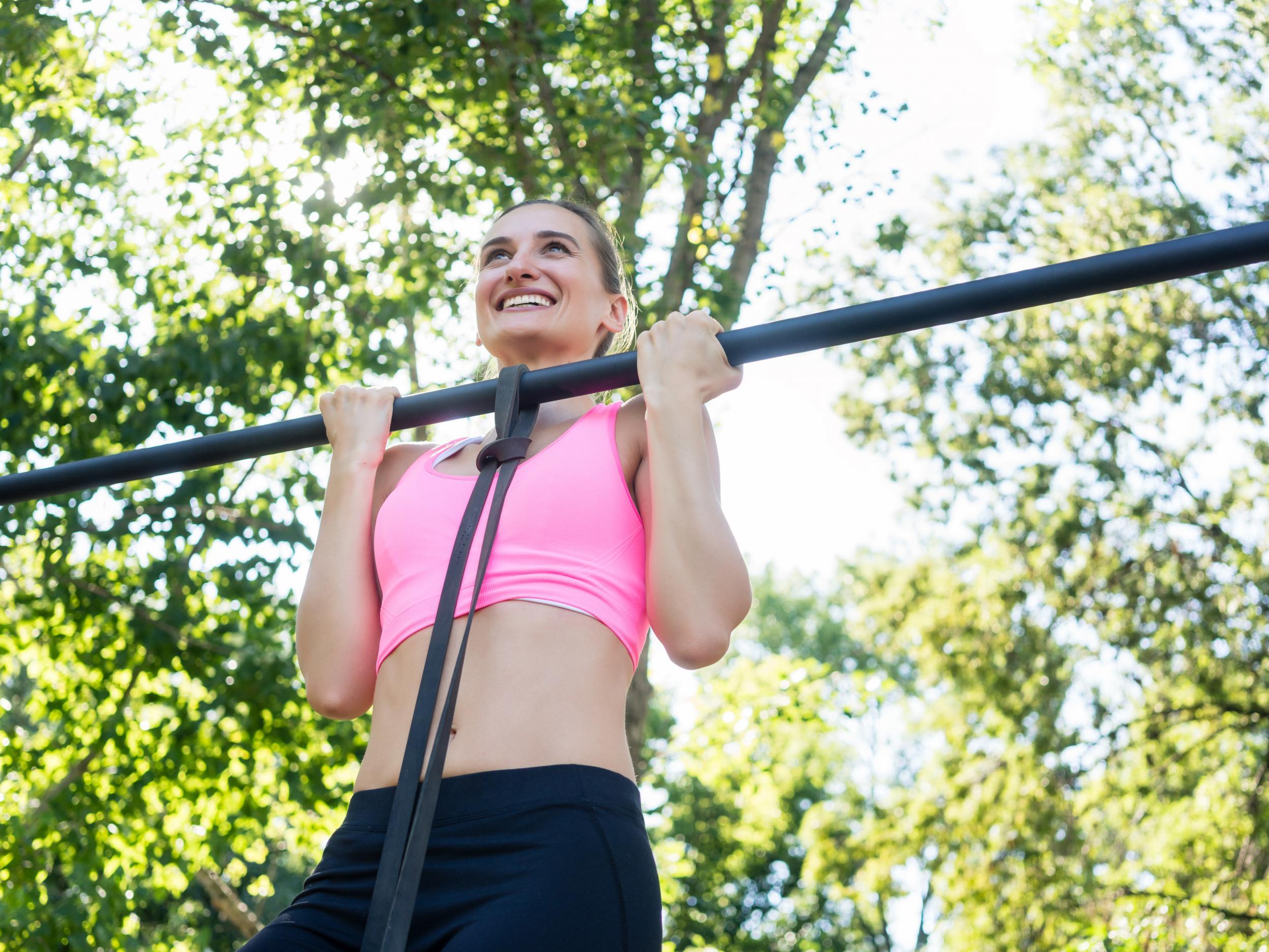Pull ups can be performed at almost any park