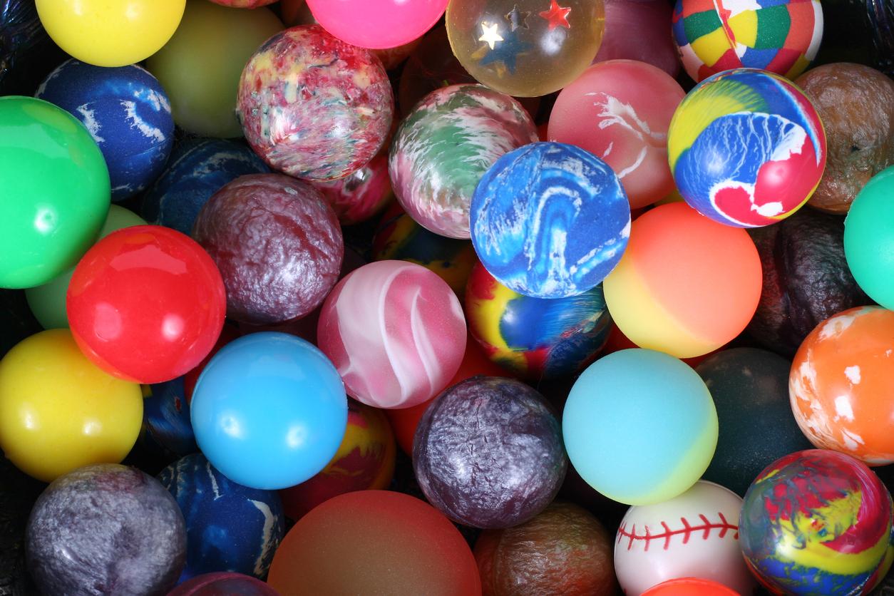 a lot of bouncy balls