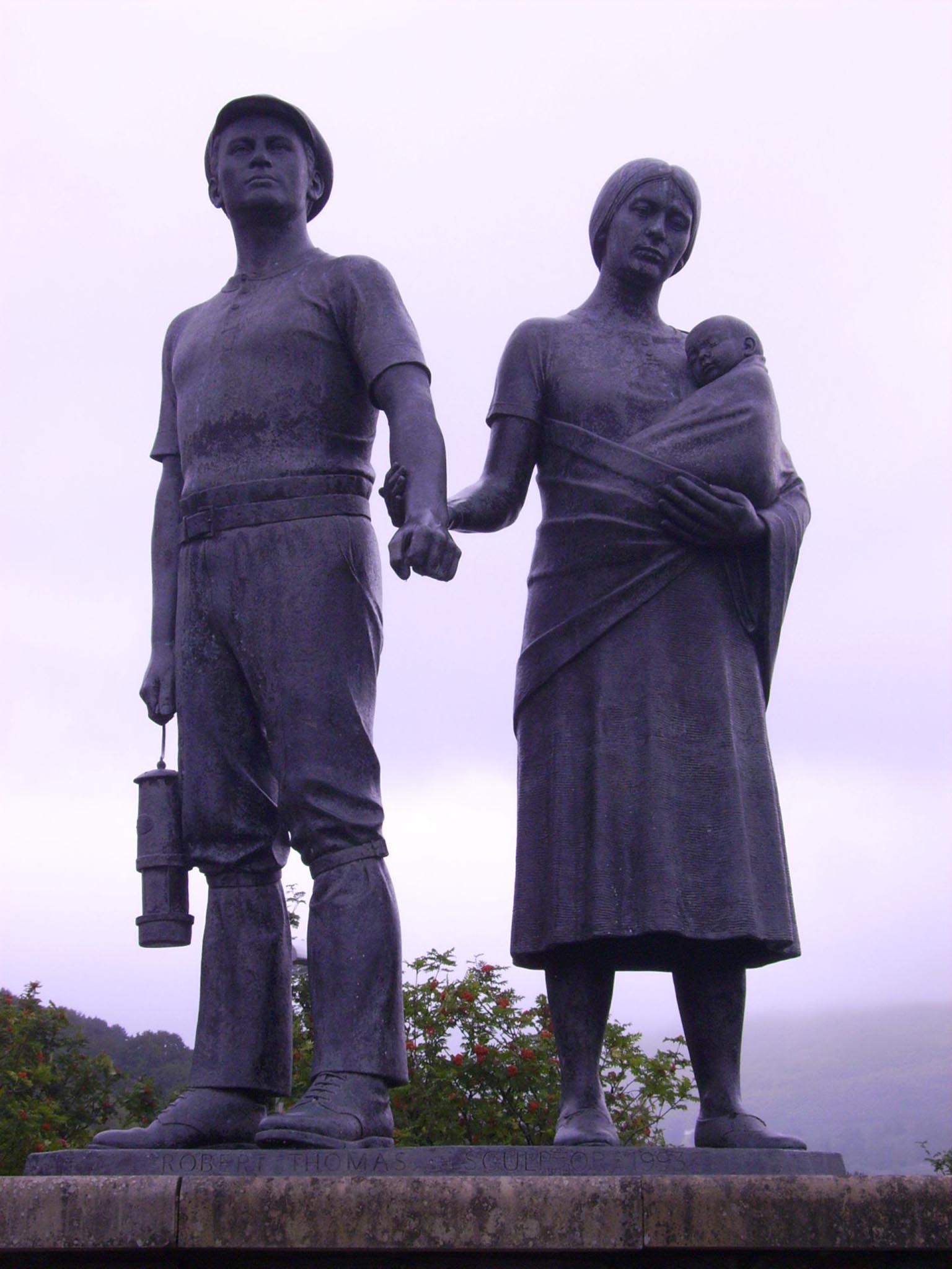 Robert Thomas’s commemorative statue to the miners of the Rhondda was unveiled a century after the Great Western disaster