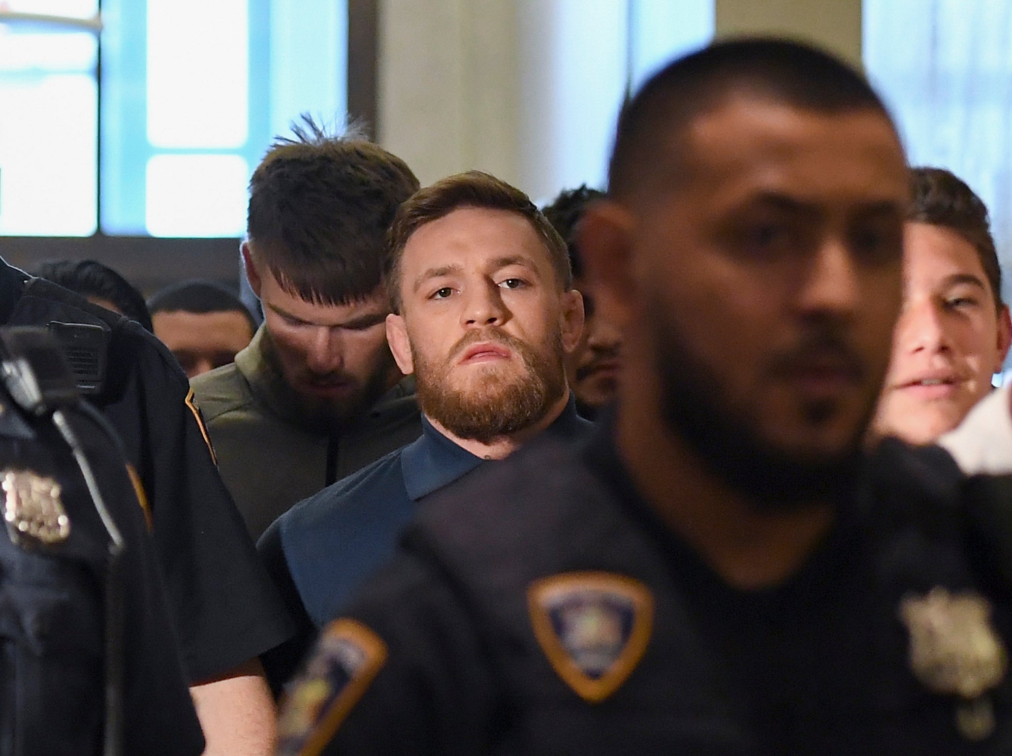 Conor McGregor leaves the Brooklyn Court