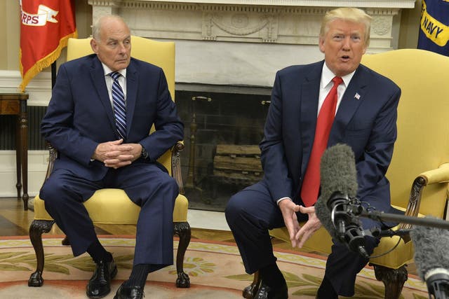 Donald Trump and White House Chief of Staff John Kelly