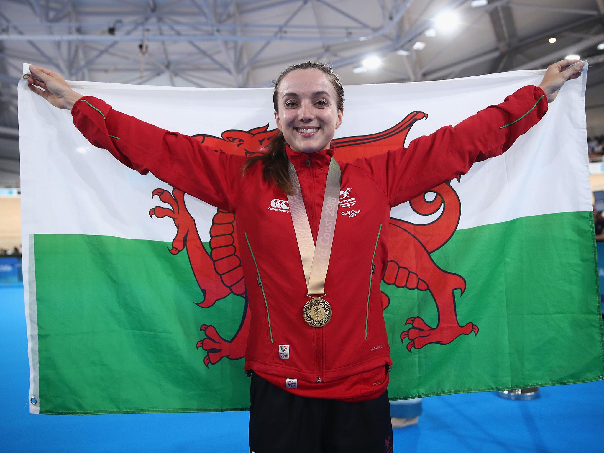 Elinor Barker won track cycling gold for Wales in the women’s points race