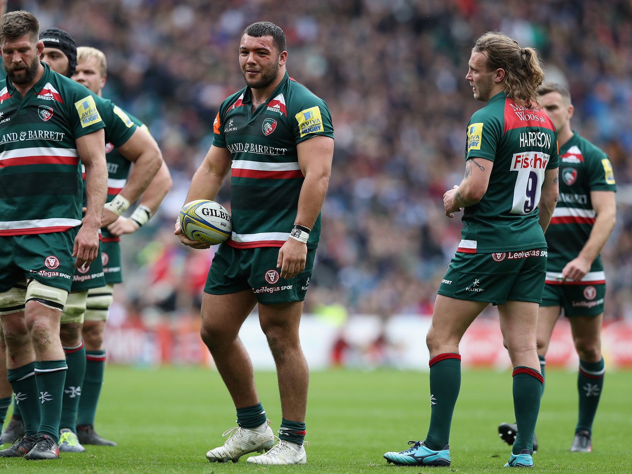 The Leicester front-row destroyed their Bath rivals in the scrum