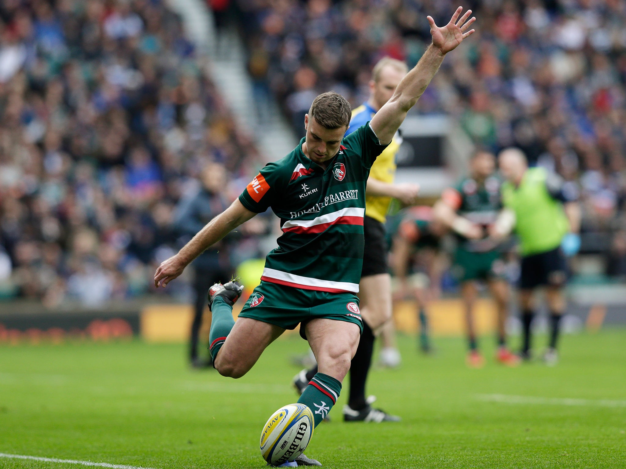 George Ford (pictured) and Ben Youngs looked shackled under O'Connor