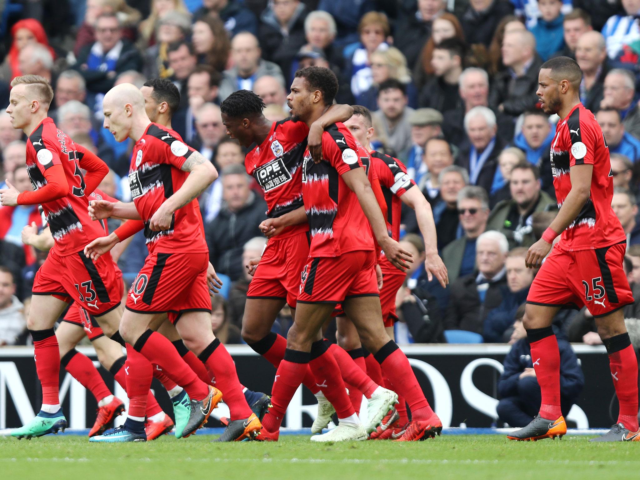 Steve Mounie drew Huddersfield level shortly after the 30-minute mark