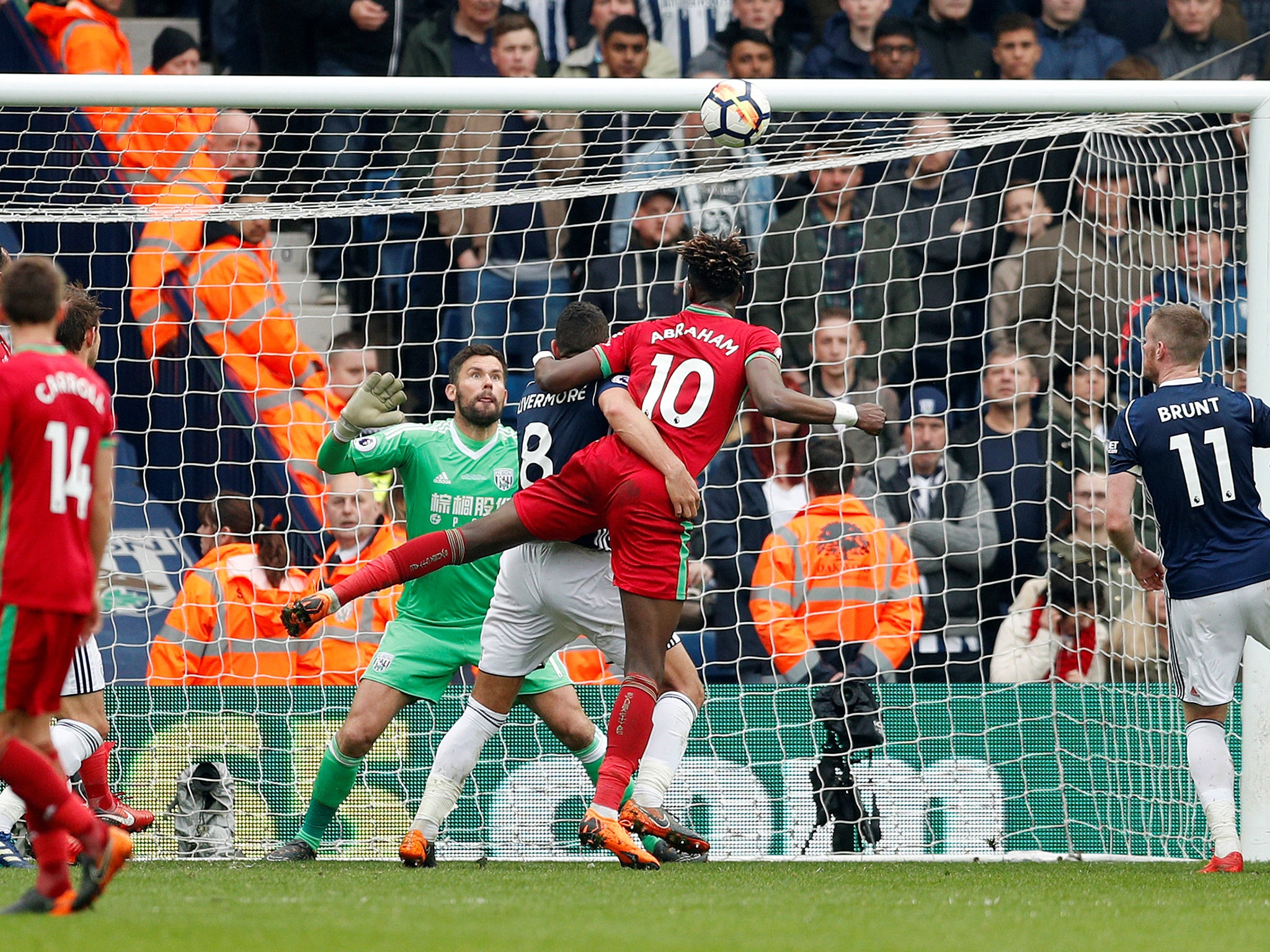 Abraham heads in Swansea's equaliser