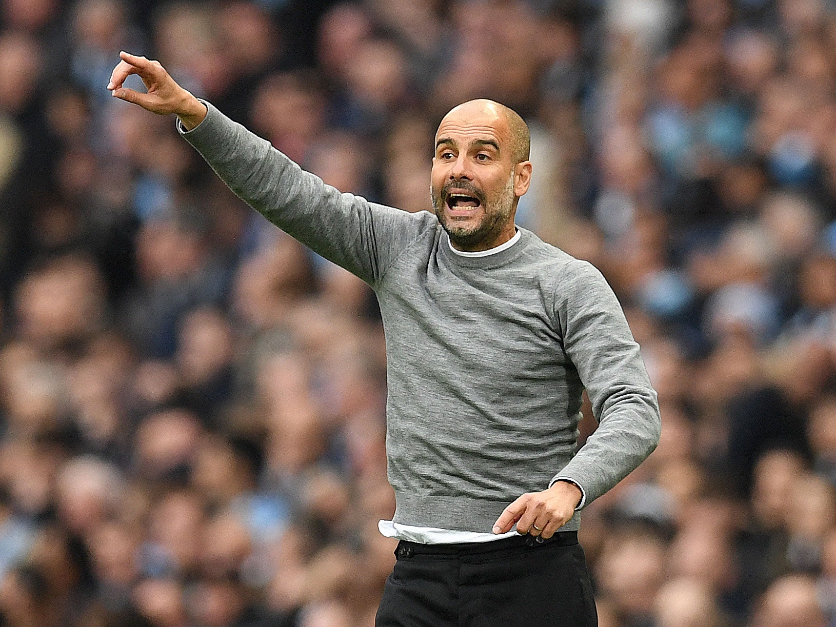 Pep Guardiola saw his side concede three times for the second time in a week