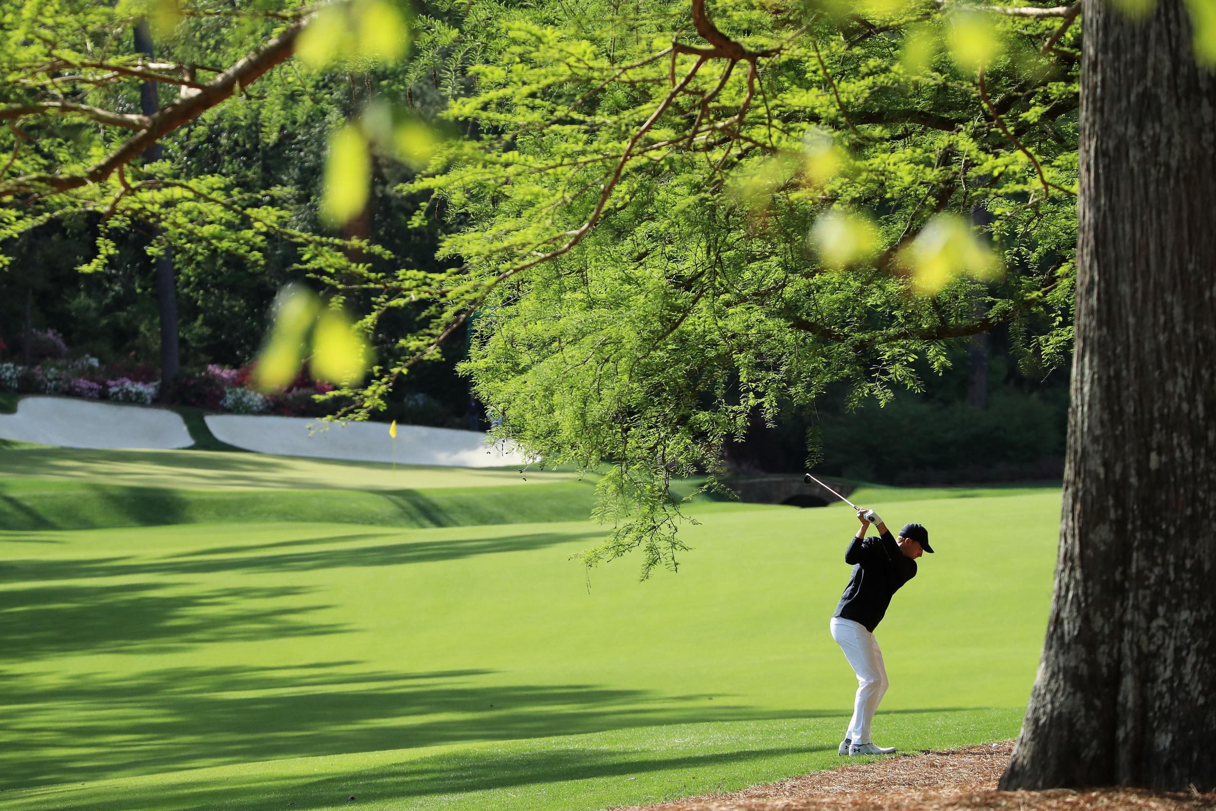 Jordan Spieth played a brilliant approach on the 13th