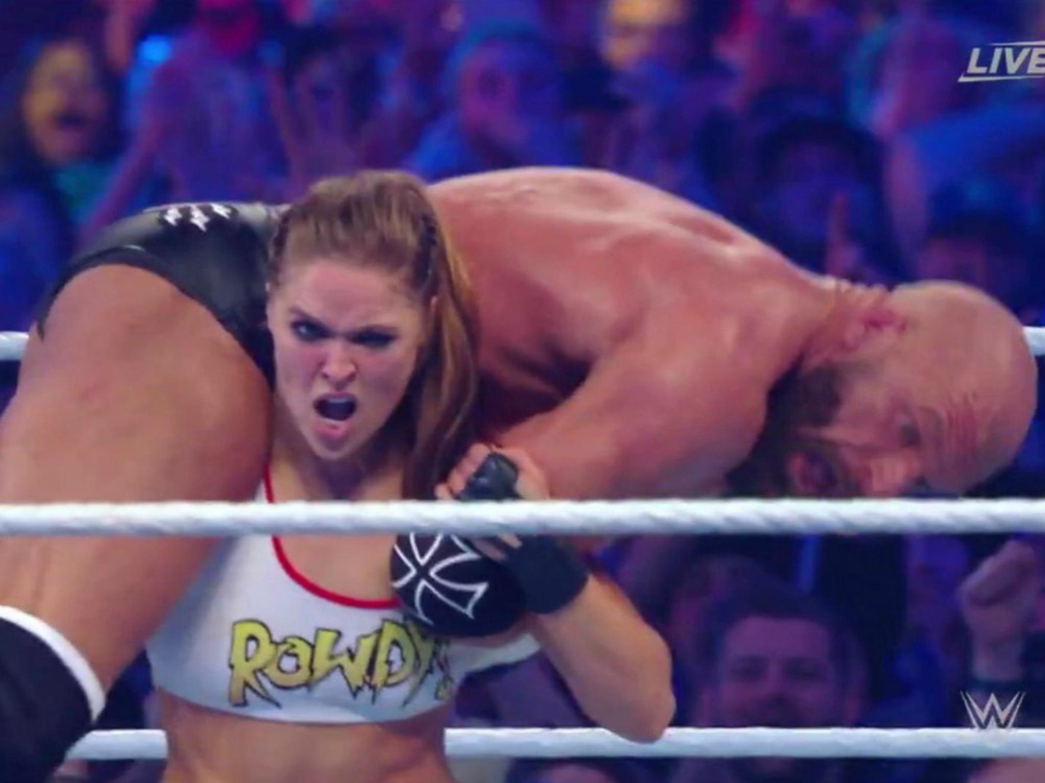 Stephanie Mcmahon Sex Videos - WWE WrestleMania 34 LIVE: Undertaker returns, Ronda Rousey beats Triple H  and Stephanie McMahon | The Independent | The Independent