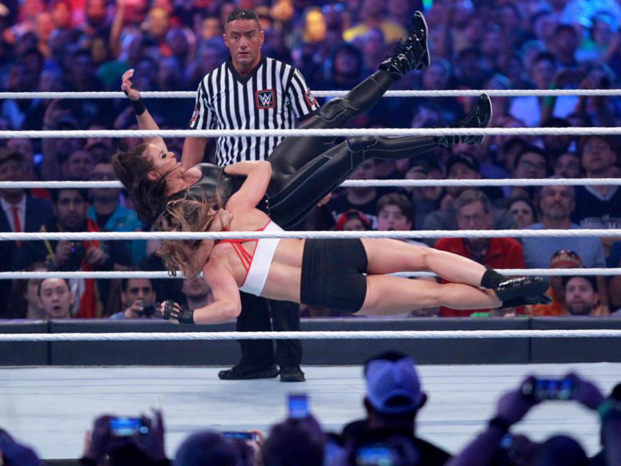 Rousey showed off her athletic ability and incredible strength (WWE)