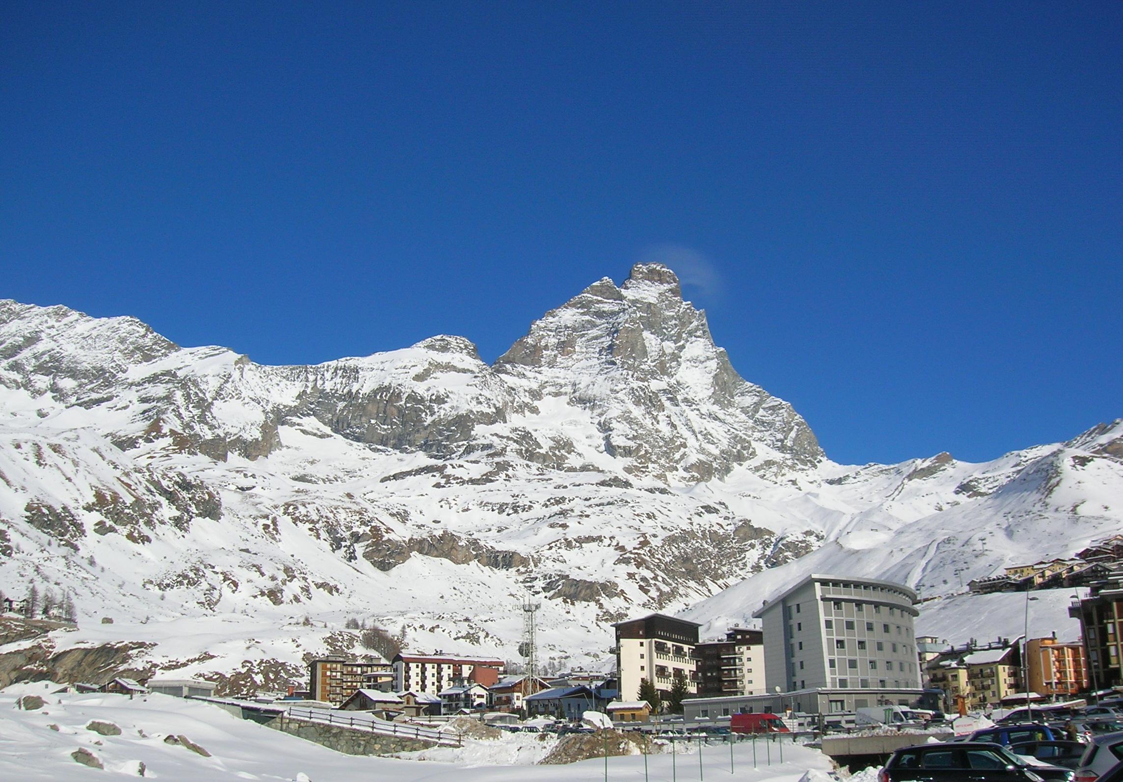 The tourist climbed up a ski run instead of making for his hotel in Cervinia