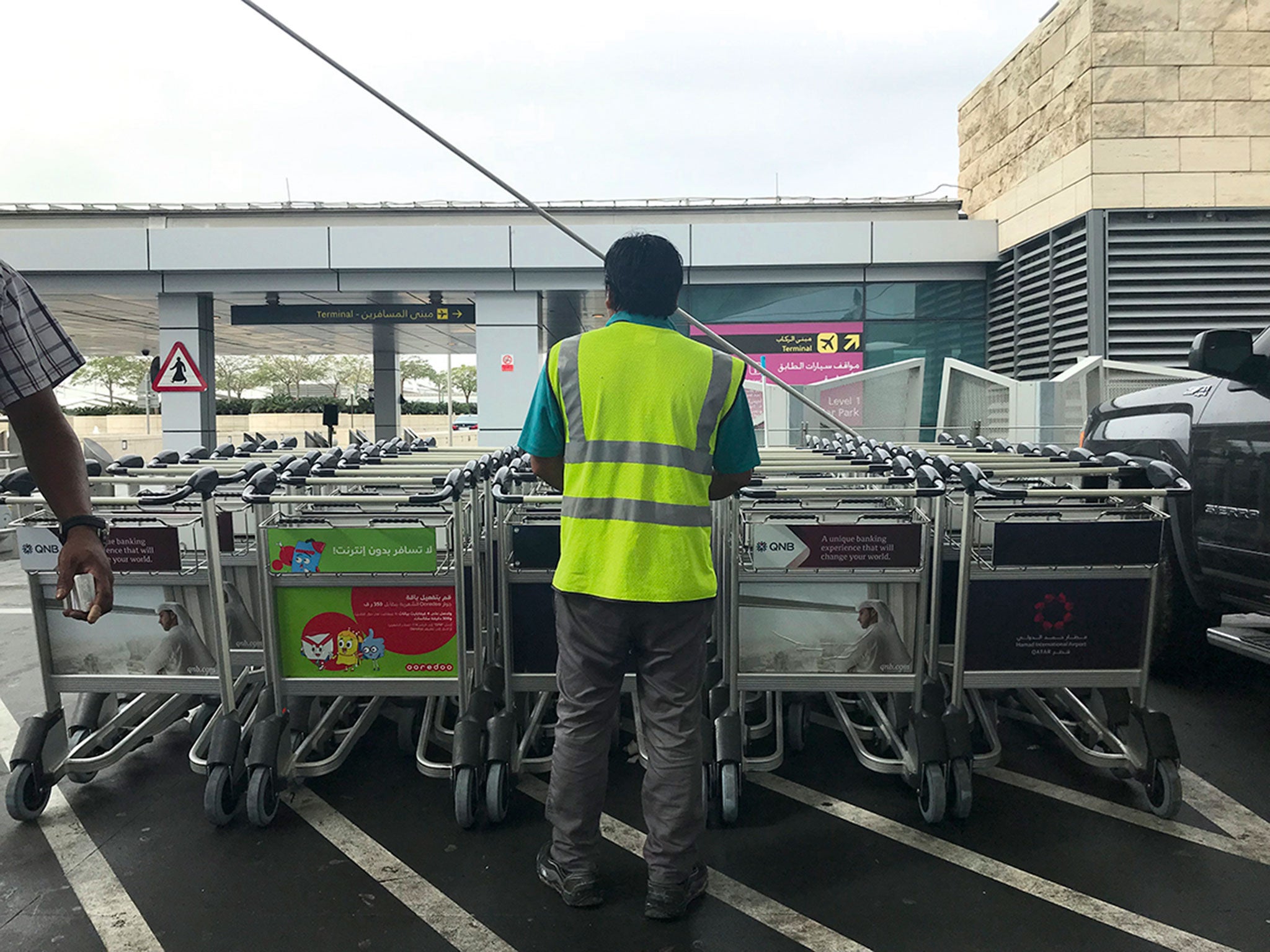 Workers at Doha airport claim they have been tricked by agents