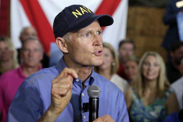 Florida Governor Rick Scott announces his bid to run for the US Senate