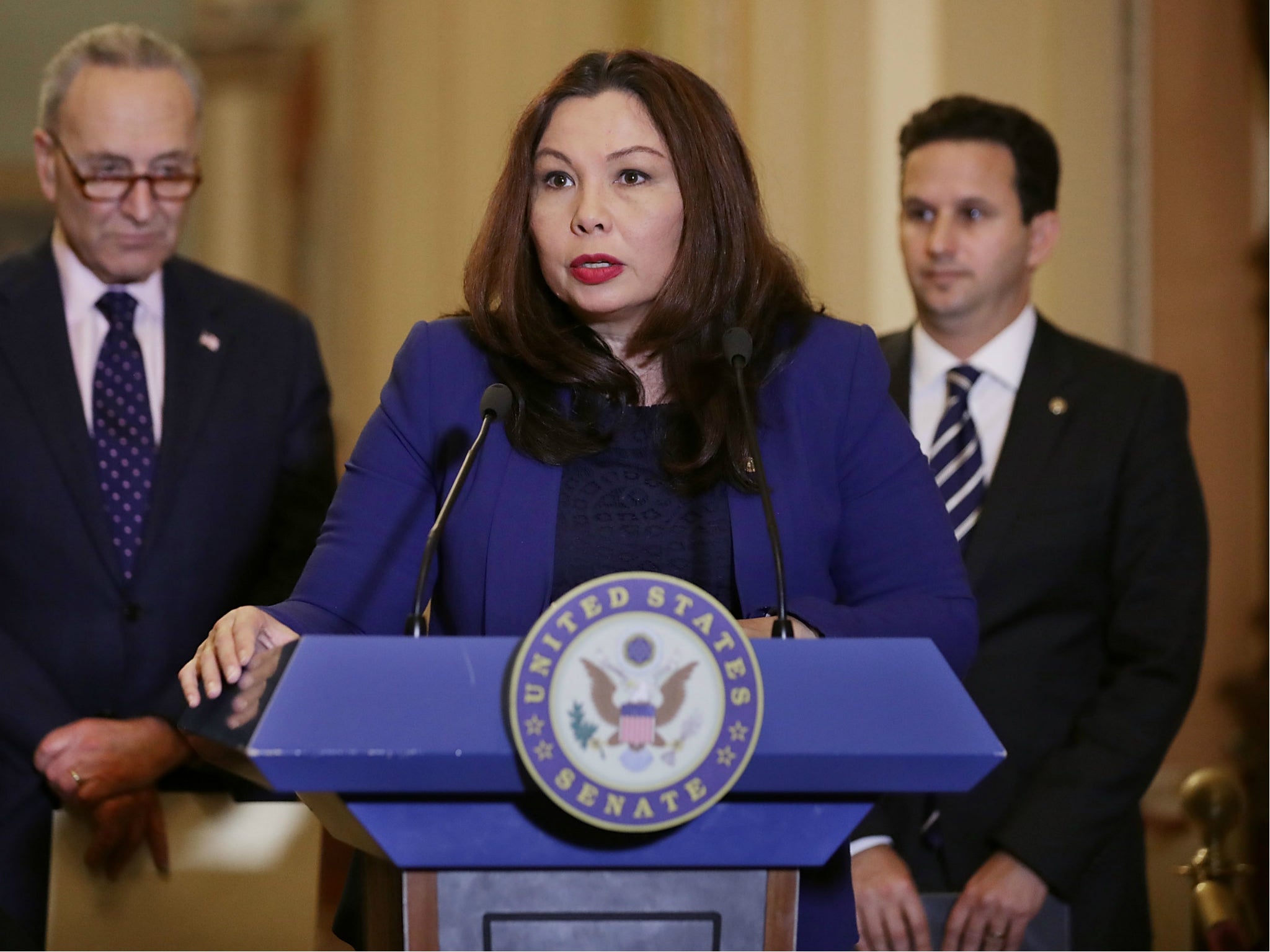 (Chip Somodevilla/Getty Images) Tammy Duckworth lost both legs while serving in Iraq