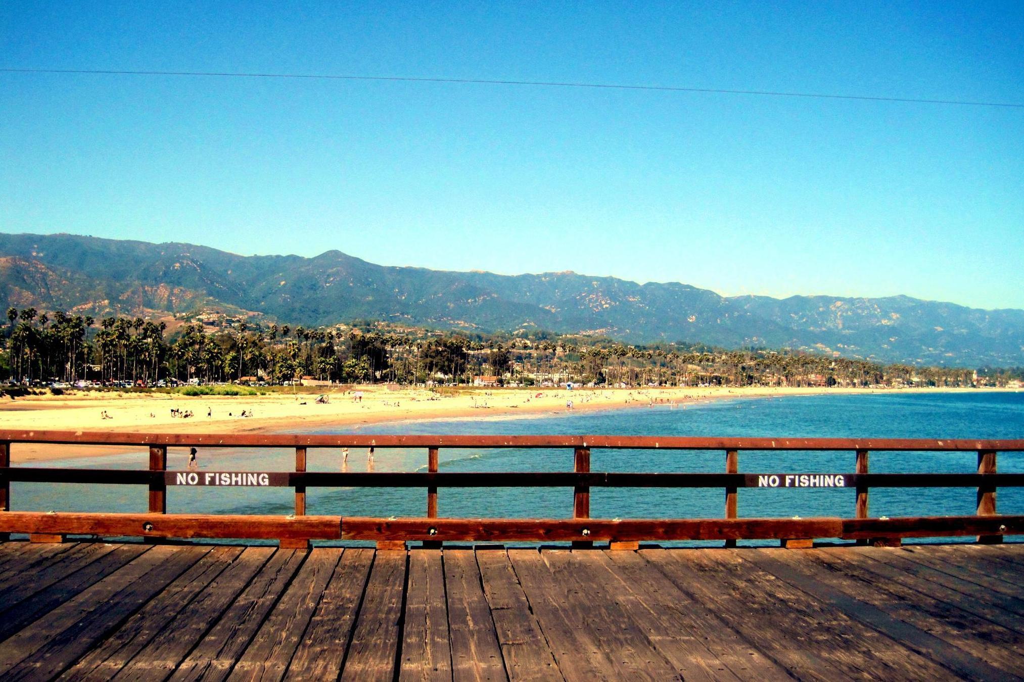 Promenade views of Santa Barbara Beach