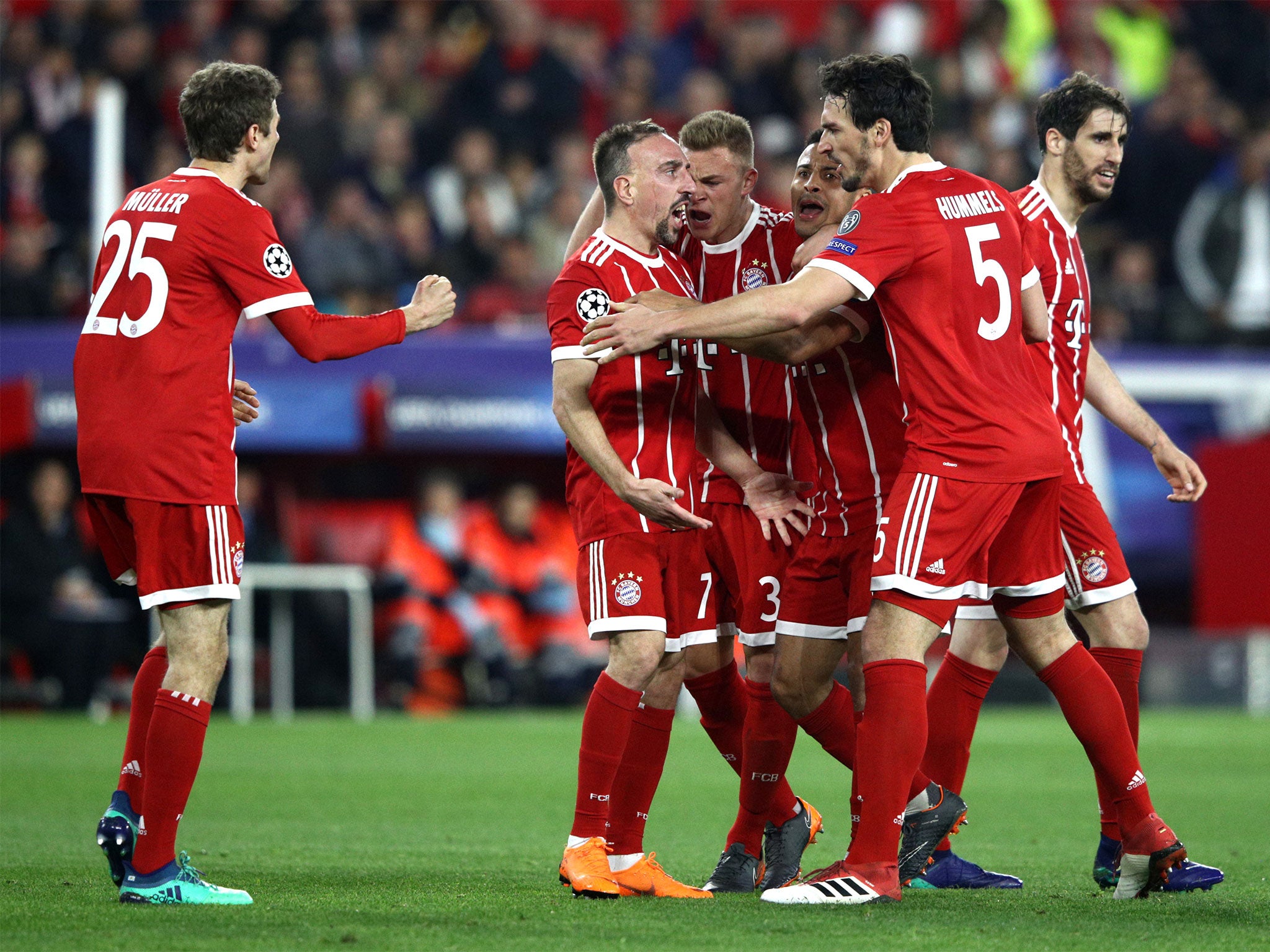 Bayern won in Seville and are big favourites to go through