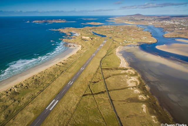 The runway at Donegal airport on Ireland's Atlantic coast