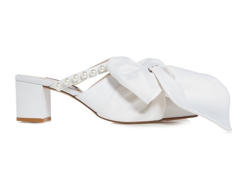 Ivy White Mules, £395, Mother of Pearl