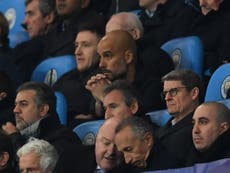 Guardiola reveals why he was sent off in City's defeat to Liverpool