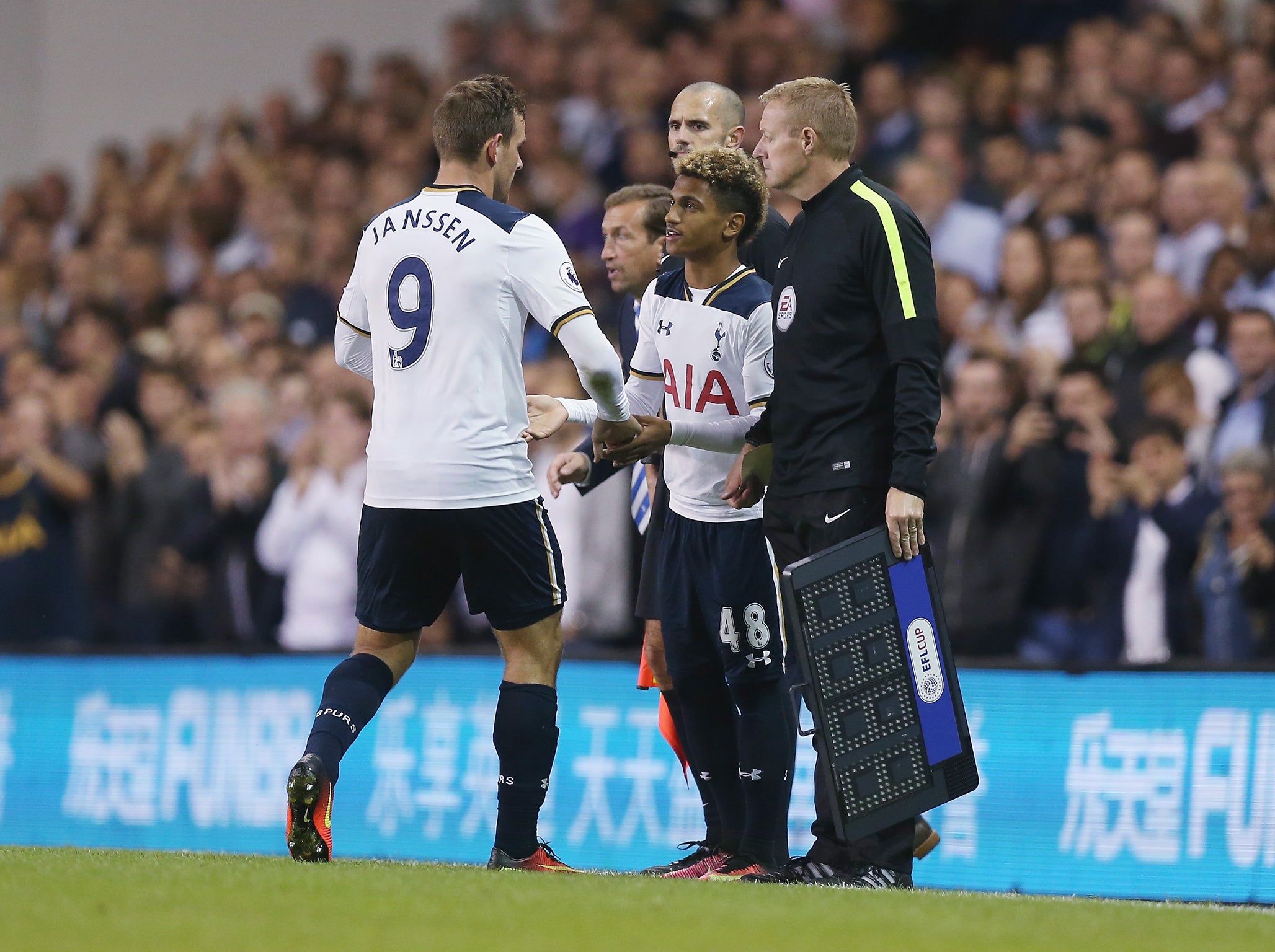 Edwards making his first-team debut for Tottenham