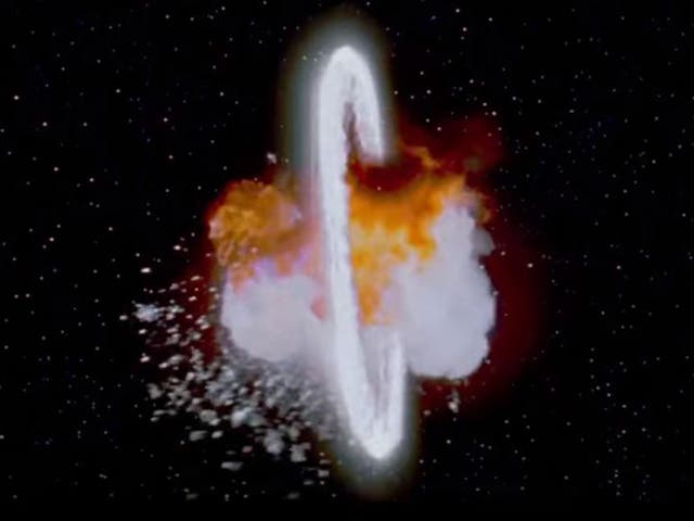 The moment the Death Star explodes in the original Star Wars movie