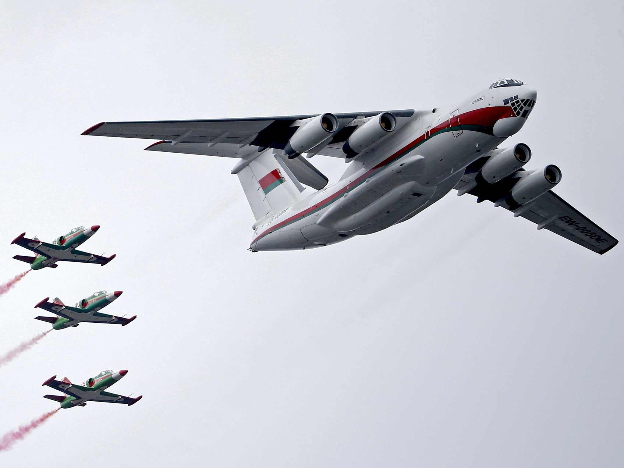 
An Ilyushin Il-76 transport as used in Belarus 