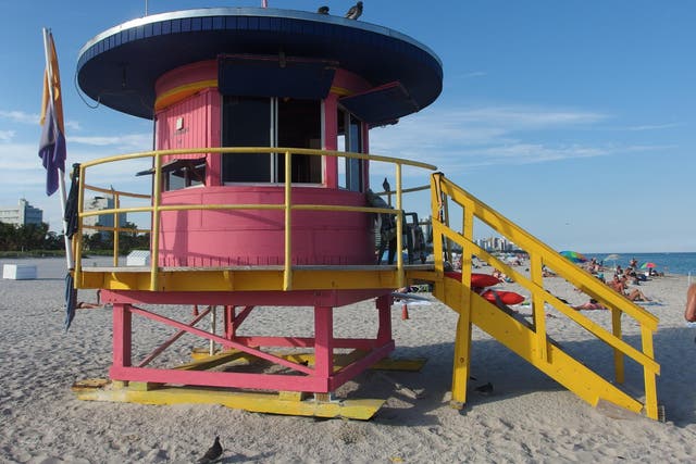 Saving grace: lifeguard station on South Beach, Miami