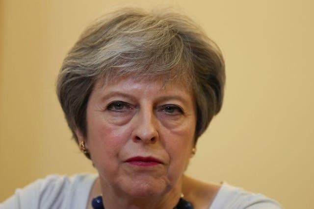 Britain's Prime Minister Theresa May visits Addenbrooke's Hospital in Cambridge, April 10, 2018. Daniel Leal-Olivas/Pool via Reuters
