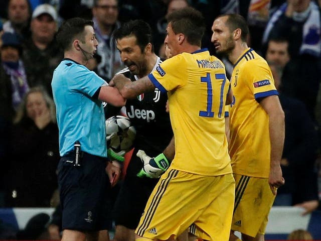 Juventus were furious with Michael Oliver's decision to award a penalty
