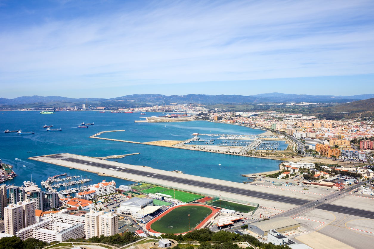 Gibraltar airport runway stretches into the sea (Getty/iStockphoto)