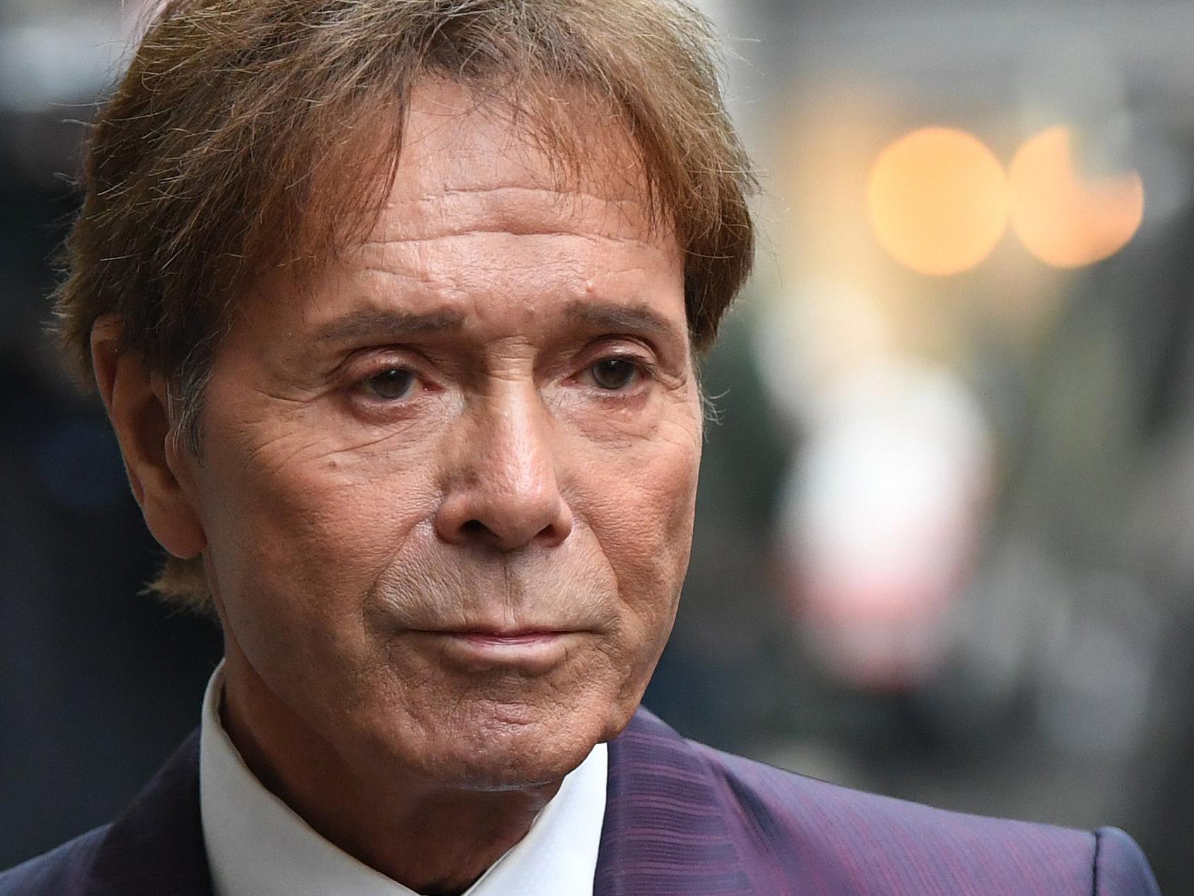 Sir Cliff Richard arrives at the Royal Courts of Justice in London