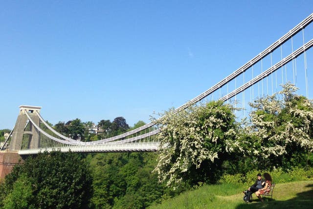 Road trip: Clifton Suspension Bridge in Bristol, where Tom Church went on his day trip