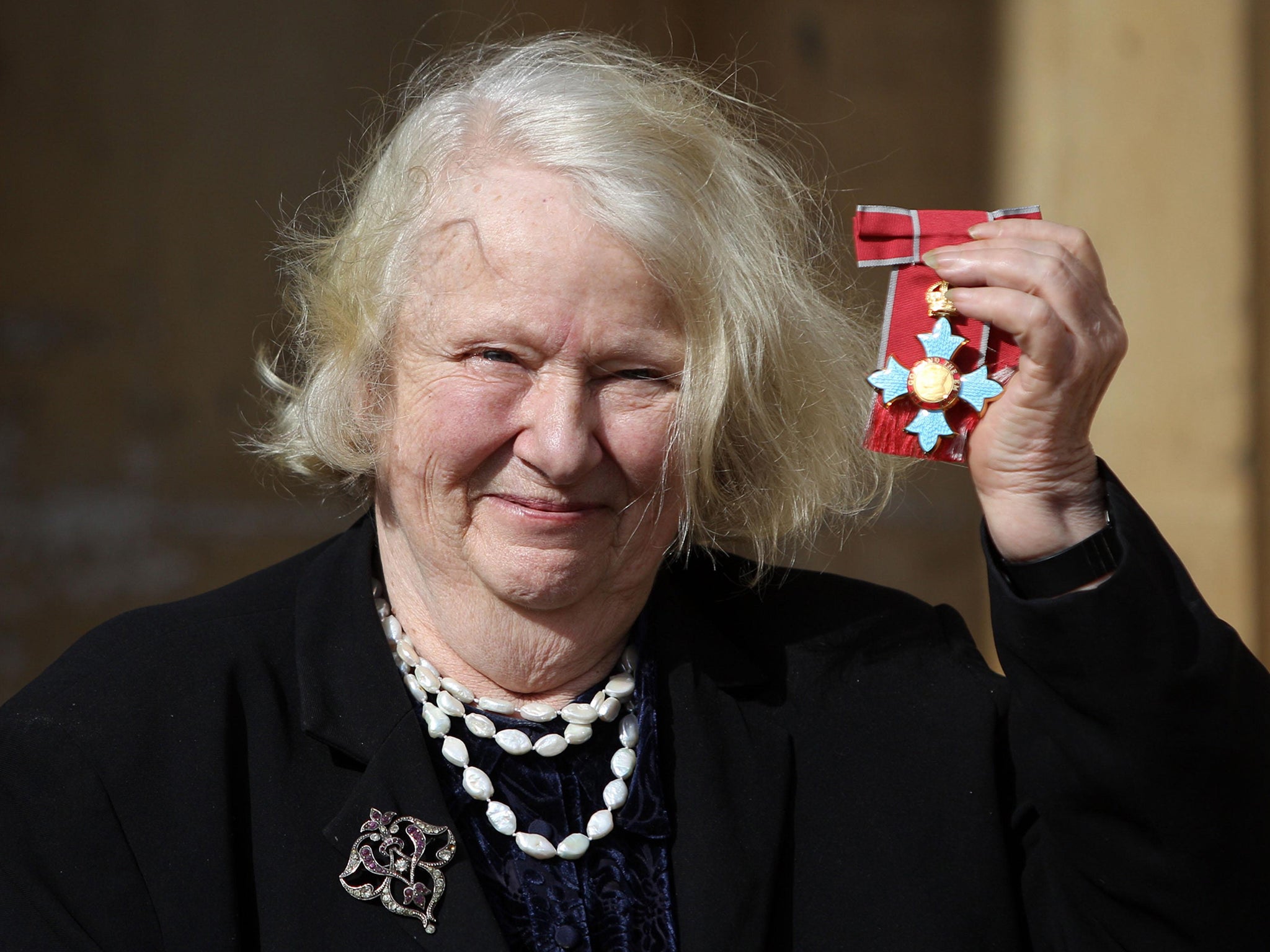 Ayres with the CBE she received in 2011