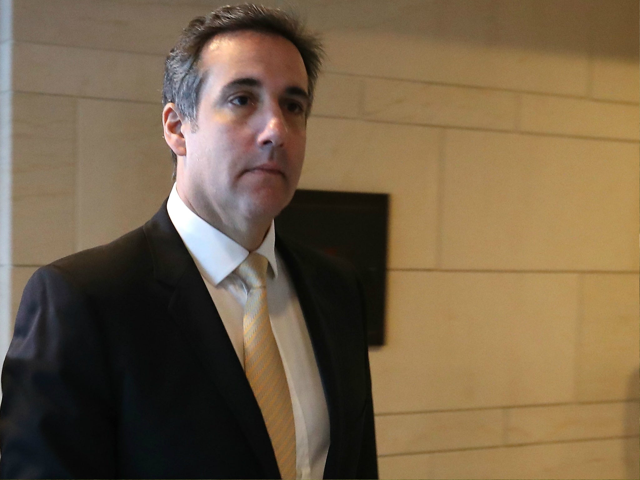 Mr Cohen, pictured, is Mr Trump's personal lawyer and allegedly negotiated a payment to the Playboy playmate for Mr Broidy