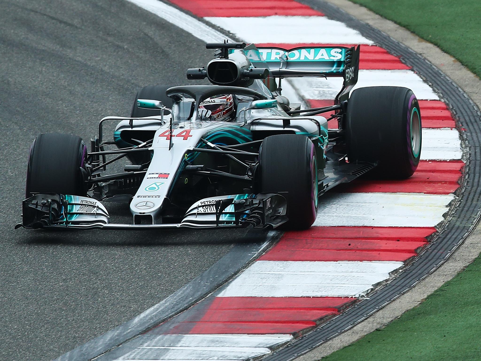 Hamilton struggled with rear grip and spun in practice on Saturday