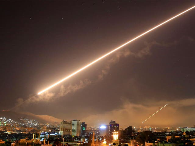 US, British and French forced launched an attack on Syrian military targets overnight