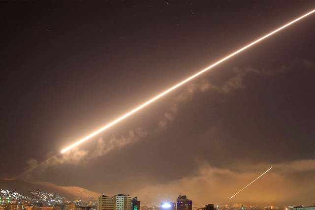 US, British and French forced launched an attack on Syrian military targets overnight