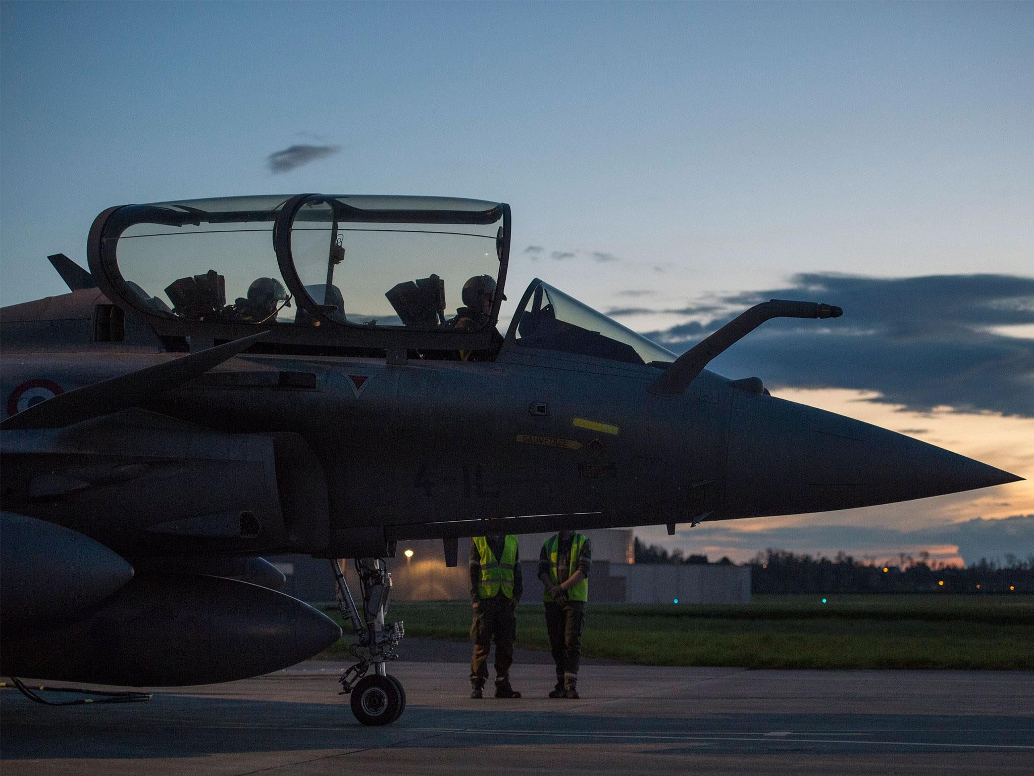 French military aircraft deployed during the bombing